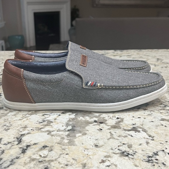 TOMMY HILFIGER Men’s 9 11 Gray Linen Stretch Carlid Round Toe Slip On Sneakers main image 12